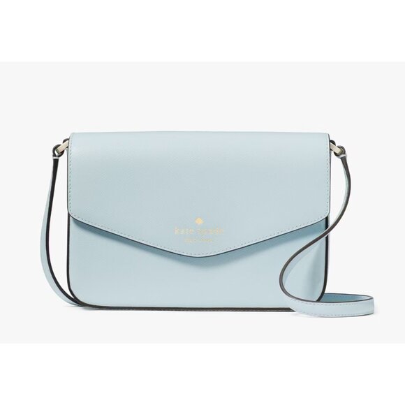 New Kate Spade Sadie Envelope Crossbody Crisp Sky - Picture 1 of 5